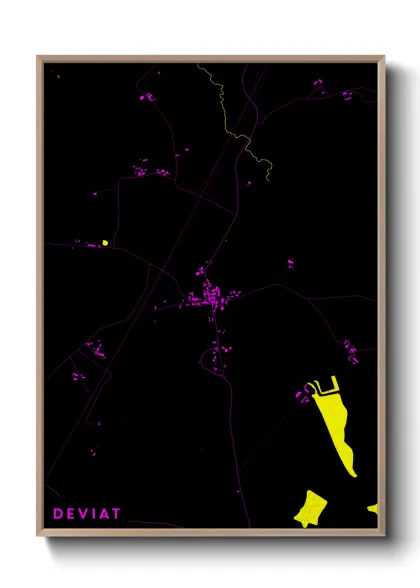 Une affiche de carte sur Deviat