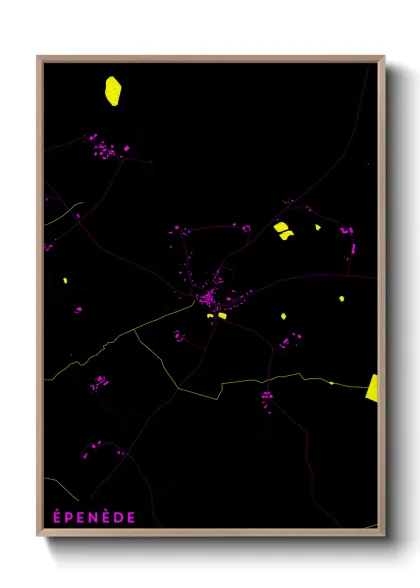 Une affiche de carte sur Épenède