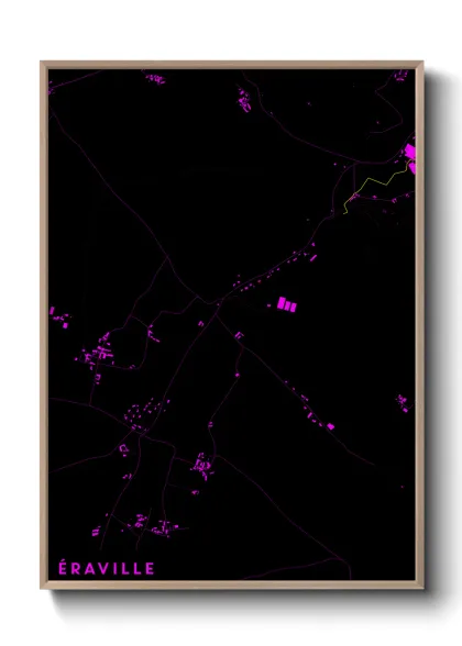 Une affiche de carte sur Éraville