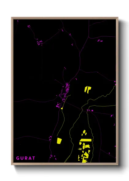 Une affiche de carte sur Gurat