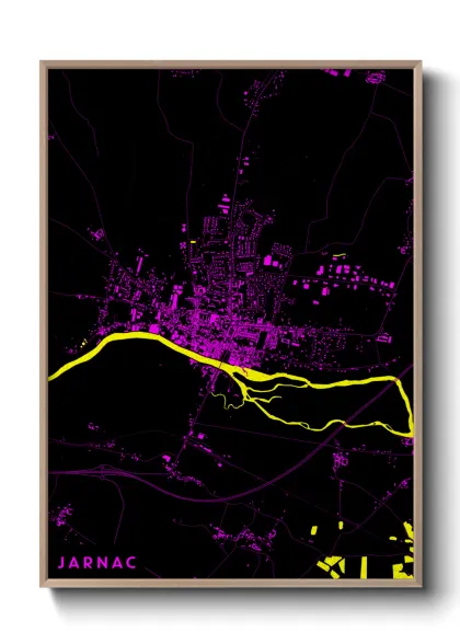 Une affiche de carte sur Jarnac