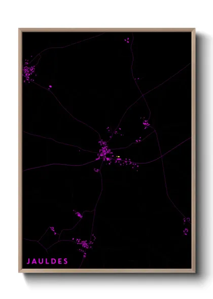 Une affiche de carte sur Jauldes