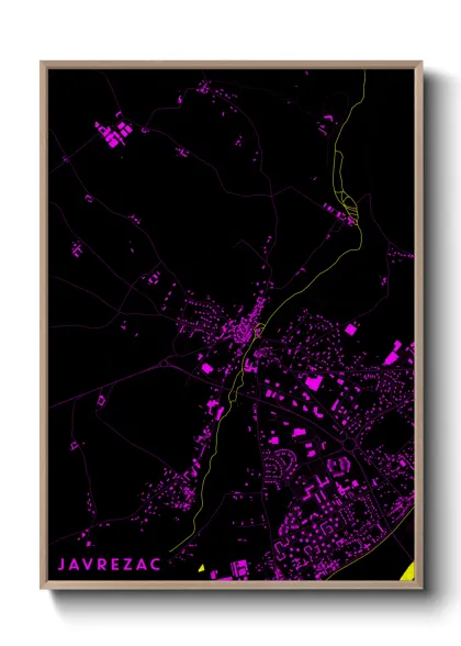 Une affiche de carte sur Javrezac