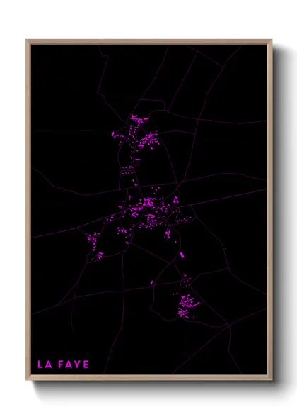 Une affiche de carte sur La Faye