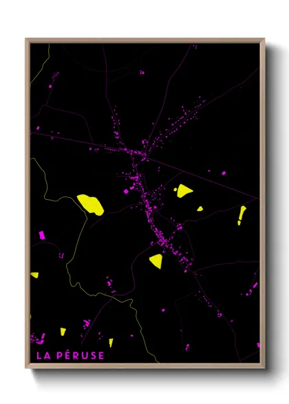 Une affiche de carte sur La Péruse