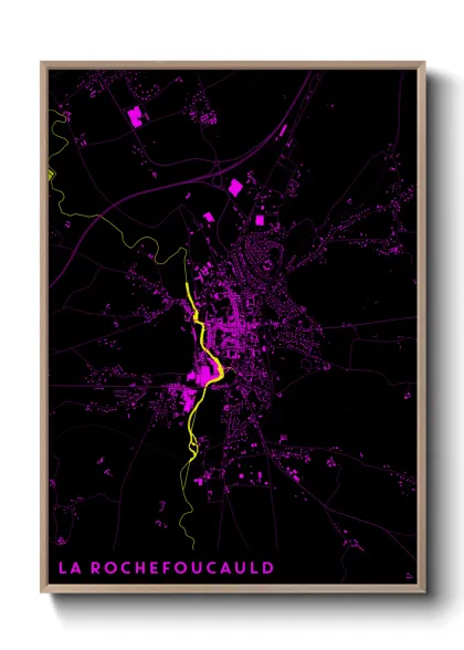 Une affiche de carte sur La Rochefoucauld