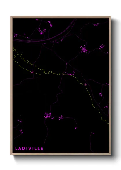 Une affiche de carte sur Ladiville