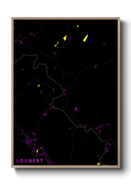 Une affiche de carte sur Loubert