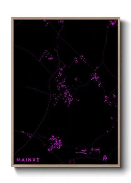 Une affiche de carte sur Mainxe