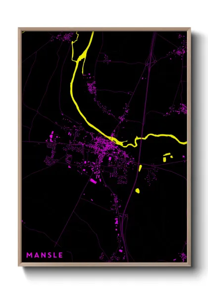 Une affiche de carte sur Mansle