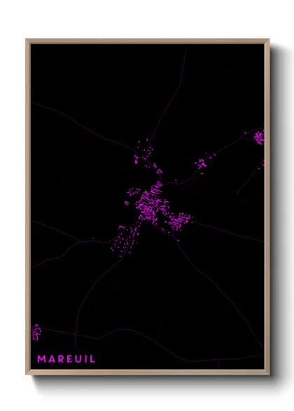 Une affiche de carte sur Mareuil