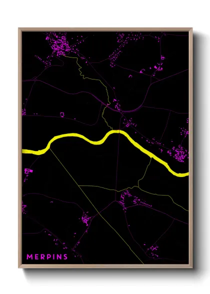Une affiche de carte sur Merpins