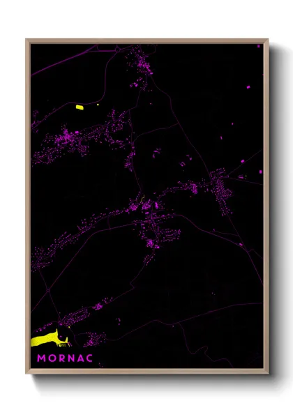 Une affiche de carte sur Mornac