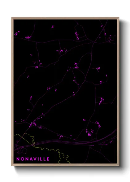 Une affiche de carte sur Nonaville