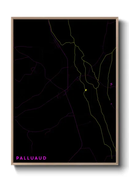 Une affiche de carte sur Palluaud