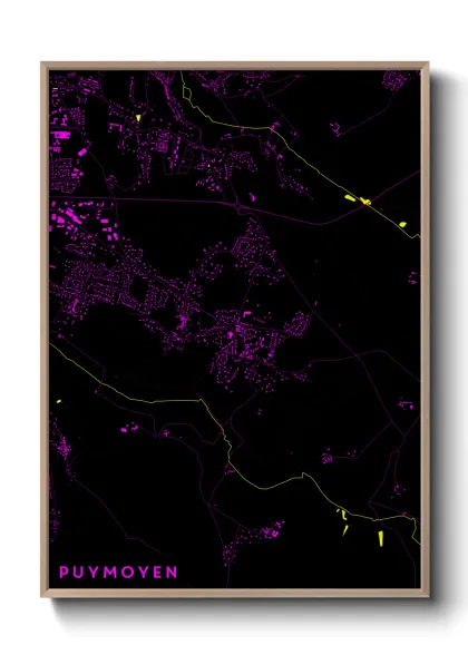 Une affiche de carte sur Puymoyen