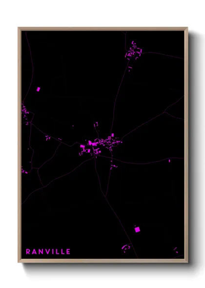 Une affiche de carte sur Ranville