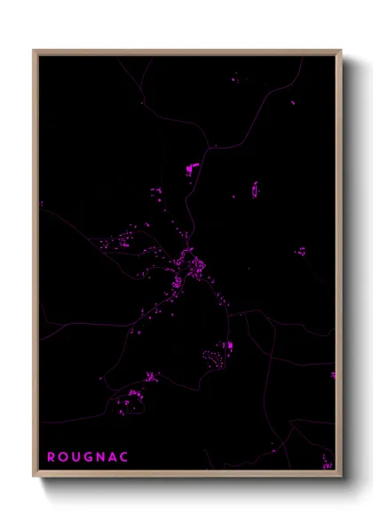 Une affiche de carte sur Rougnac