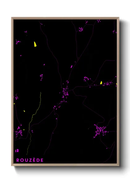 Une affiche de carte sur Rouzède