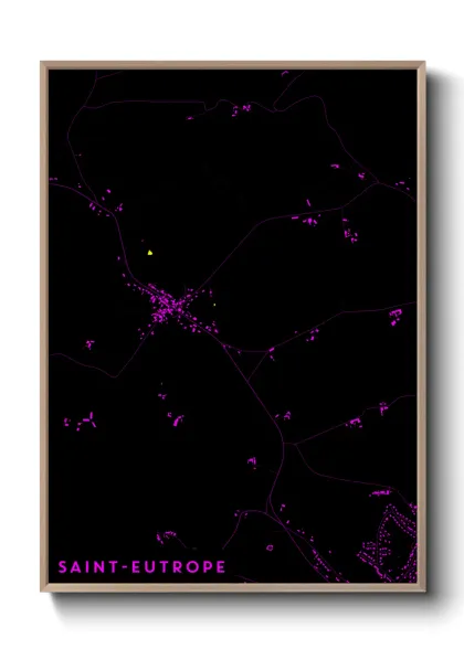 Une affiche de carte sur Saint-Eutrope