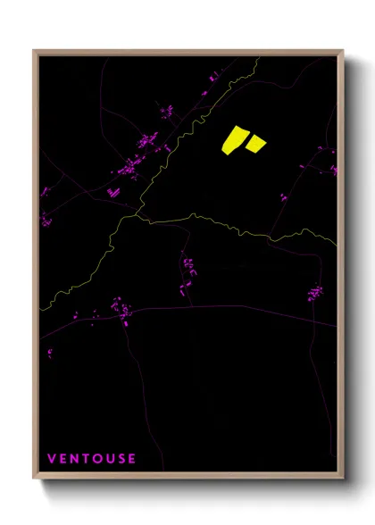 Une affiche de carte sur Ventouse