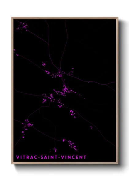 Une affiche de carte sur Vitrac-Saint-Vincent