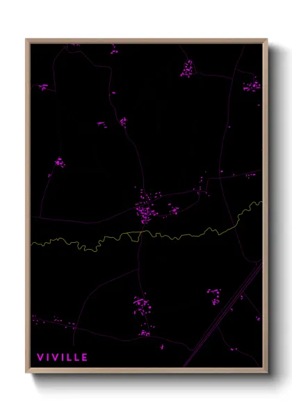 Une affiche de carte sur Viville