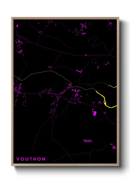 Une affiche de carte sur Vouthon