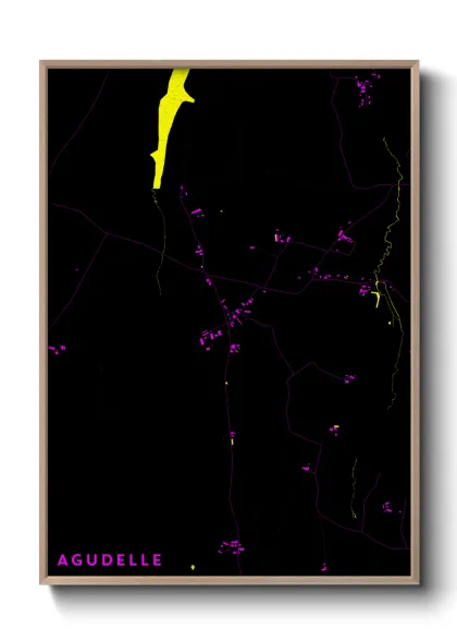 Une affiche de carte sur Agudelle