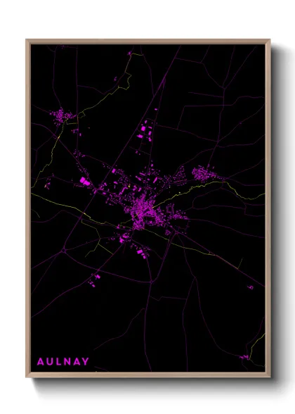 Une affiche de carte sur Aulnay