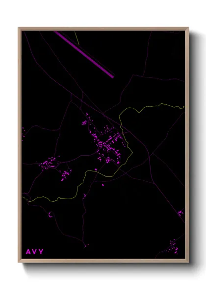 Une affiche de carte sur Avy