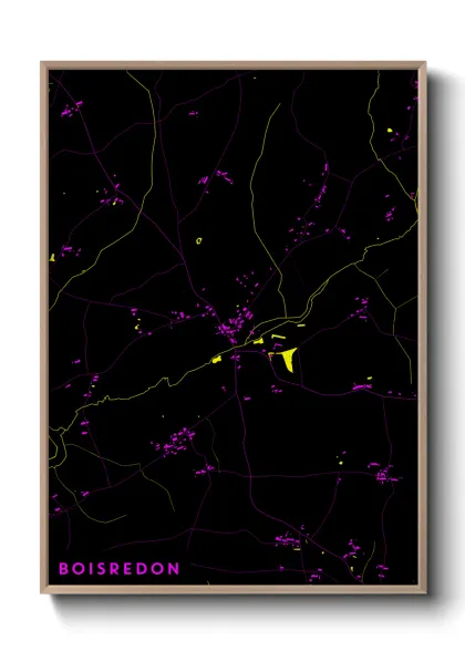 Une affiche de carte sur Boisredon
