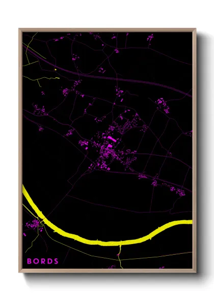 Une affiche de carte sur Bords