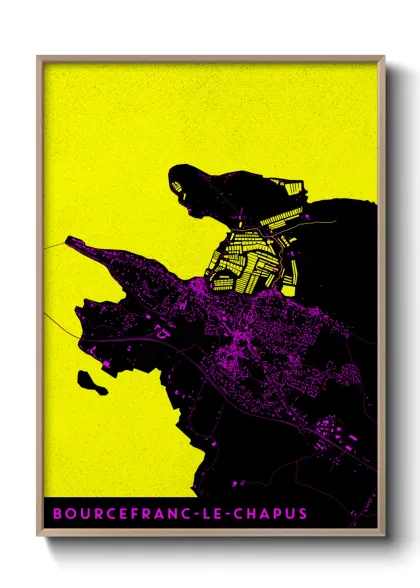 Une affiche de carte sur Bourcefranc-le-Chapus