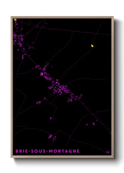 Une affiche de carte sur Brie-sous-Mortagne