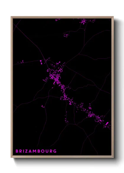 Une affiche de carte sur Brizambourg