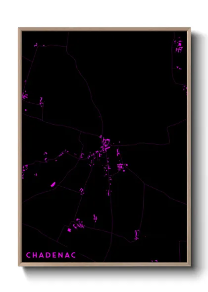 Une affiche de carte sur Chadenac