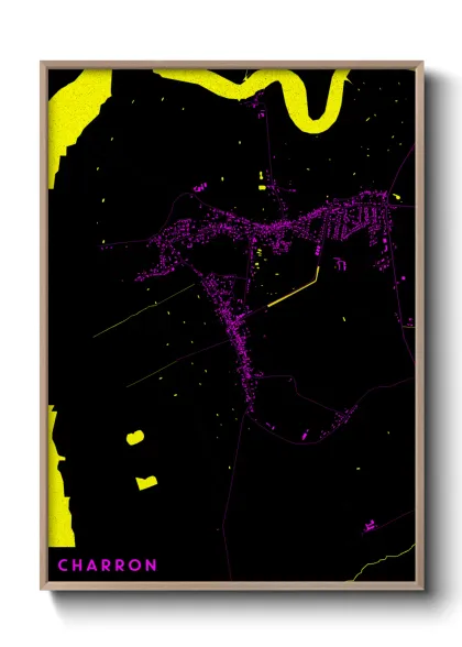 Une affiche de carte sur Charron