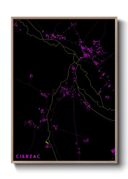 Une affiche de carte sur Cierzac