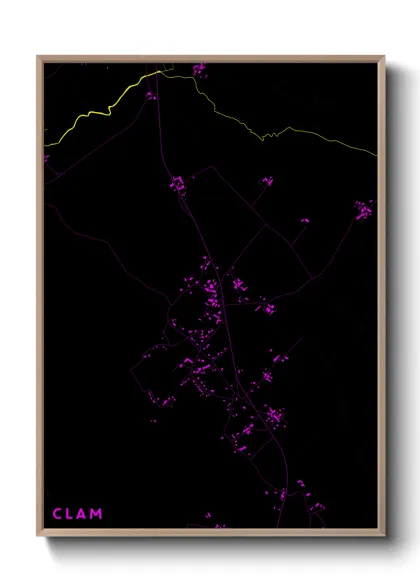 Une affiche de carte sur Clam