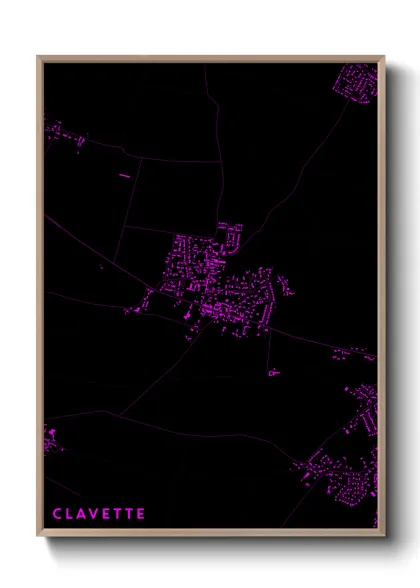 Une affiche de carte sur Clavette