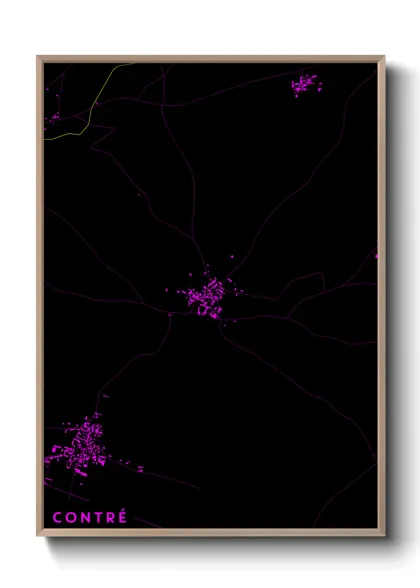Une affiche de carte sur Contré