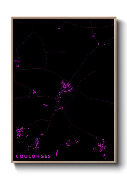 Une affiche de carte sur Coulonges