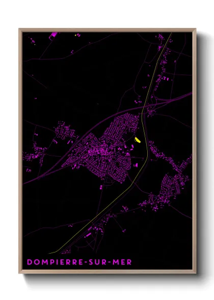 Une affiche de carte sur Dompierre-sur-Mer