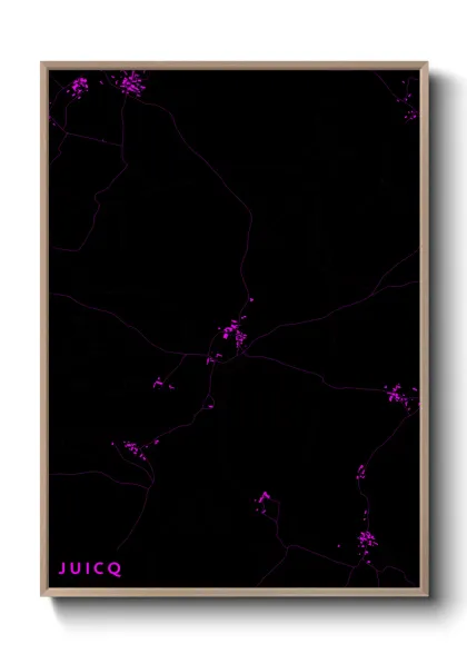 Une affiche de carte sur Juicq