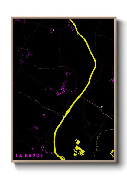 Une affiche de carte sur La Barde