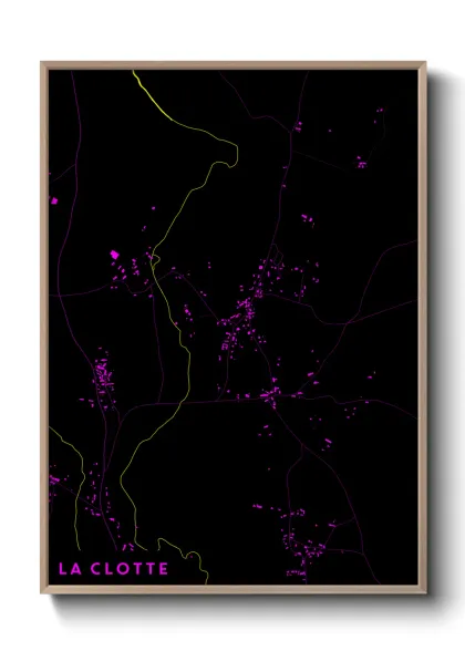 Une affiche de carte sur La Clotte