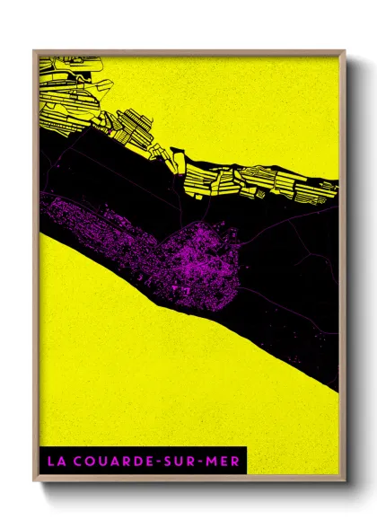 Une affiche de carte sur La Couarde-sur-Mer