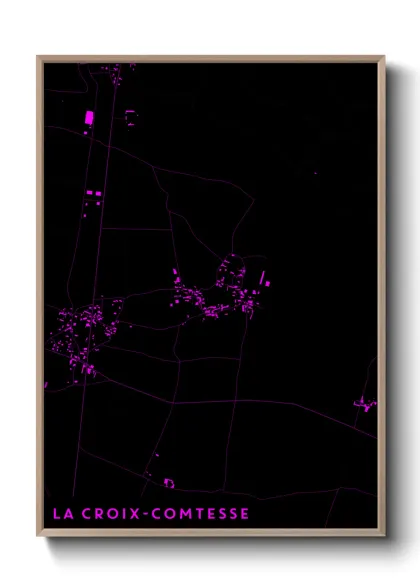 Une affiche de carte sur La Croix-Comtesse