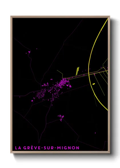 Une affiche de carte sur La Grève-sur-Mignon